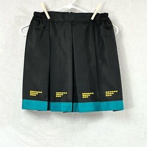 Y2K Cheerleader Gamer‎ Girl Mini Skirt Womens Small Medium Pleated Elastic Waist